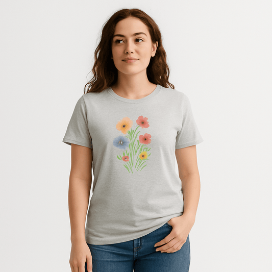 Watercolor Wildflowers t-shirt - by Honestly Aesthetic - product_tags