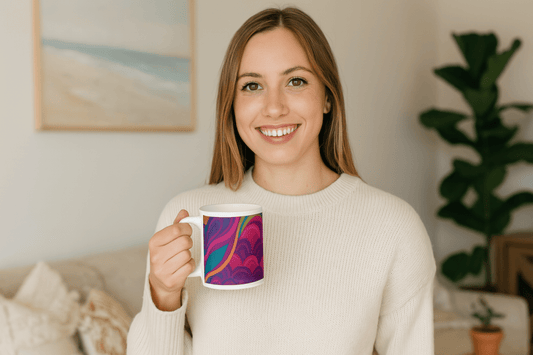 Colorful Abstract Pattern glossy mug - by Honestly Aesthetic - product_tags