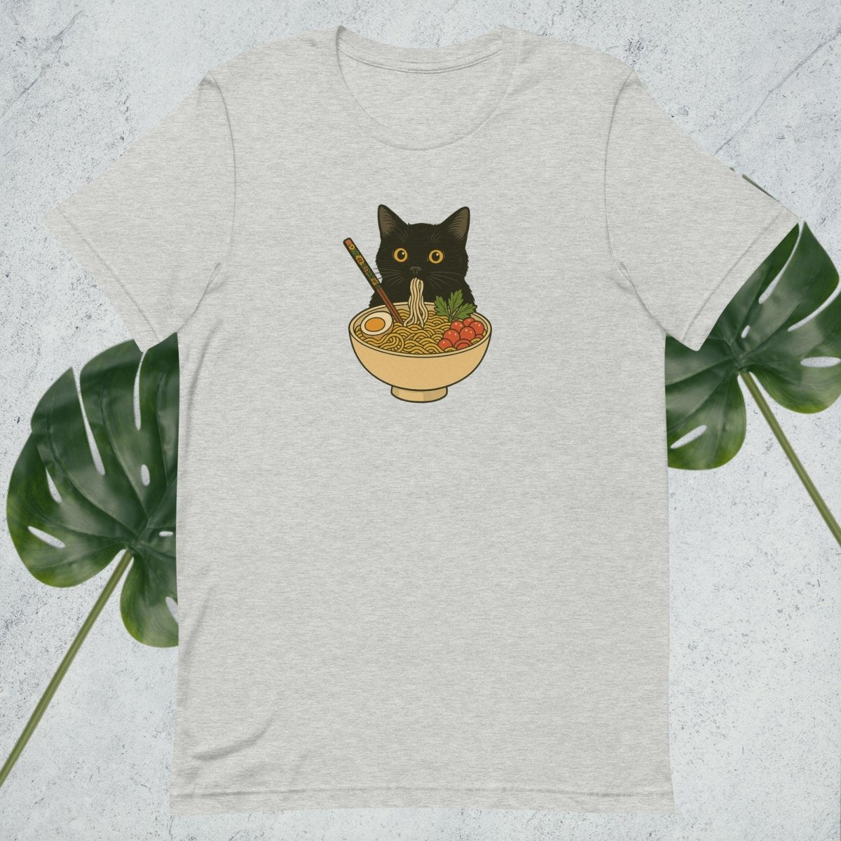 Cute Black Cat Ramen Bowl Tee - by Honestly Aesthetic - product_tags