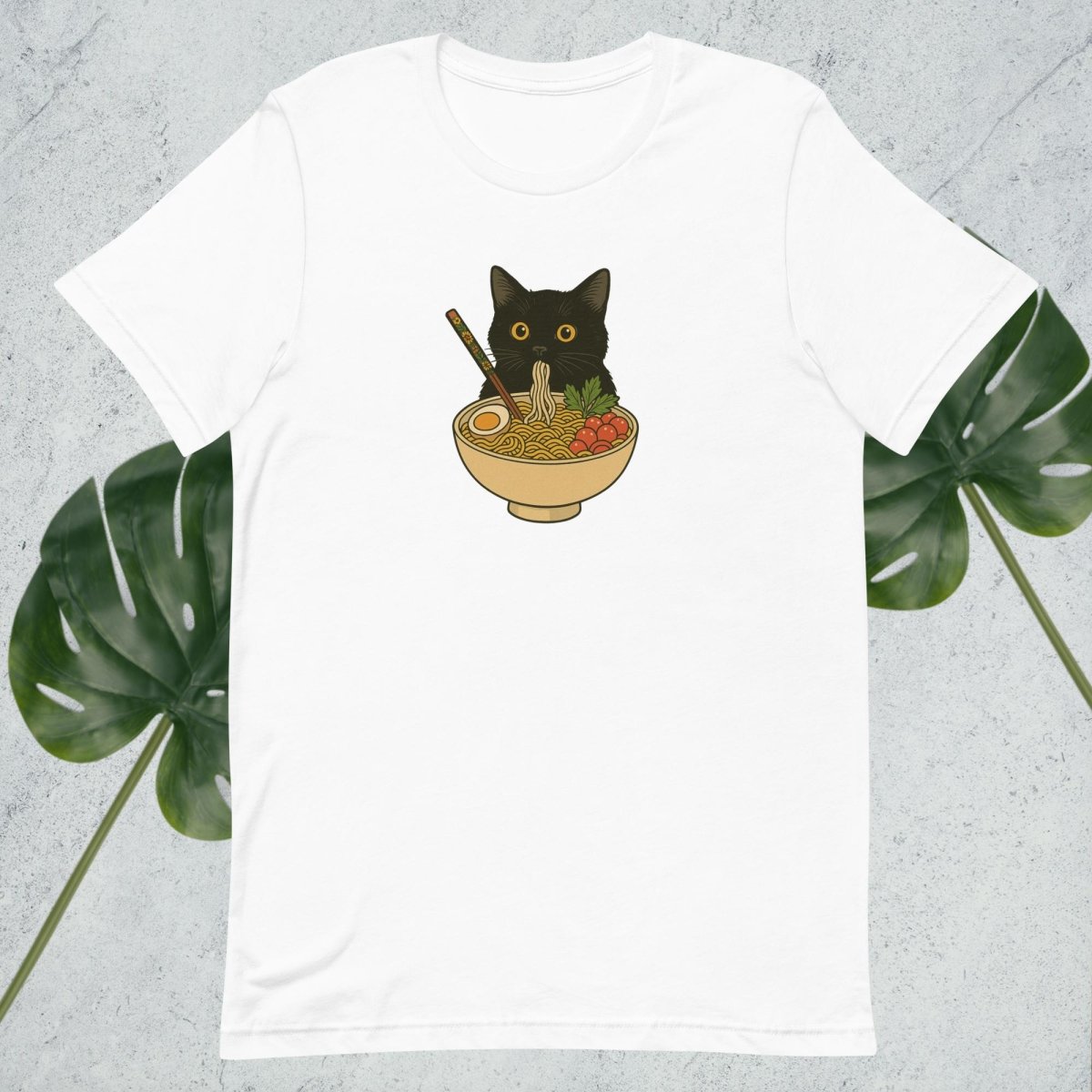 Cute Black Cat Ramen Bowl Tee - by Honestly Aesthetic - product_tags