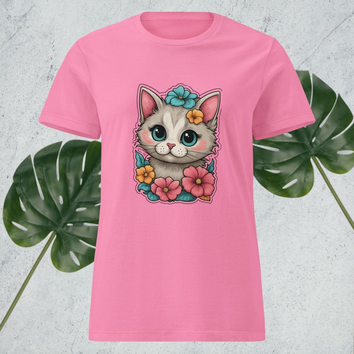 Cute Floral Kitten T-Shirt - by Honestly Aesthetic - product_tags