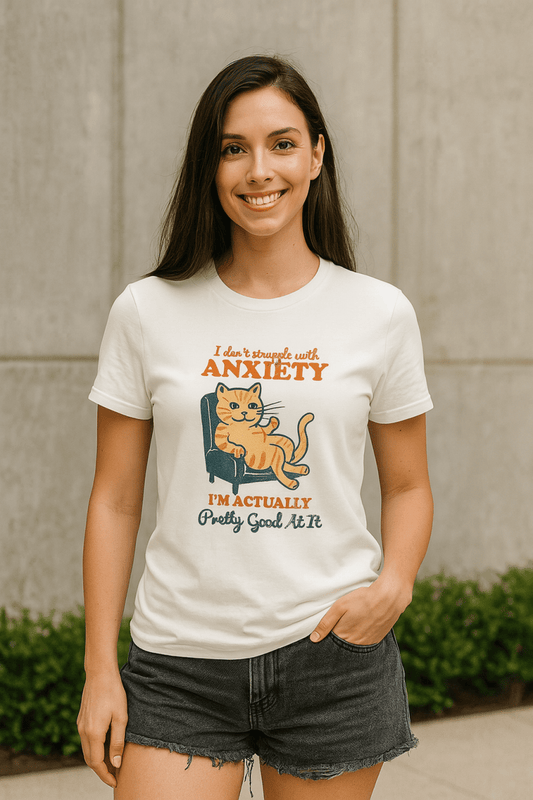 Funny Anxiety Cat T-Shirt - by Honestly Aesthetic - product_tags
