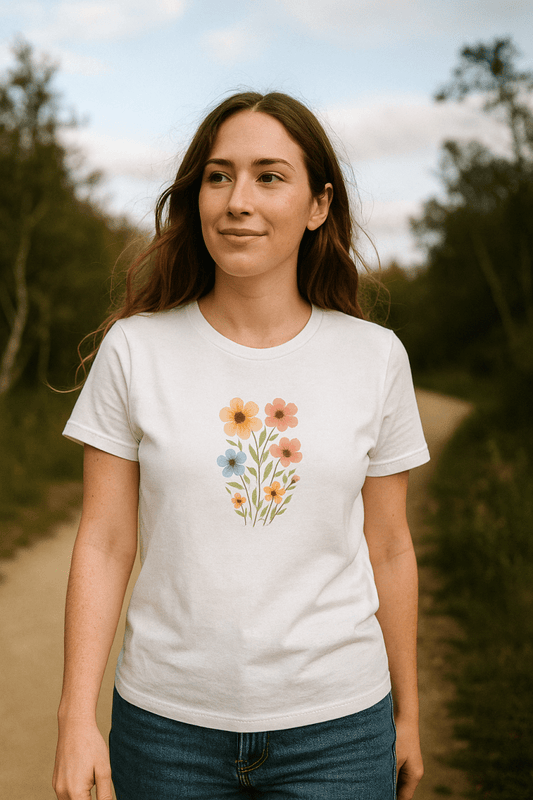 Watercolor Wildflowers t-shirt - by Honestly Aesthetic - product_tags