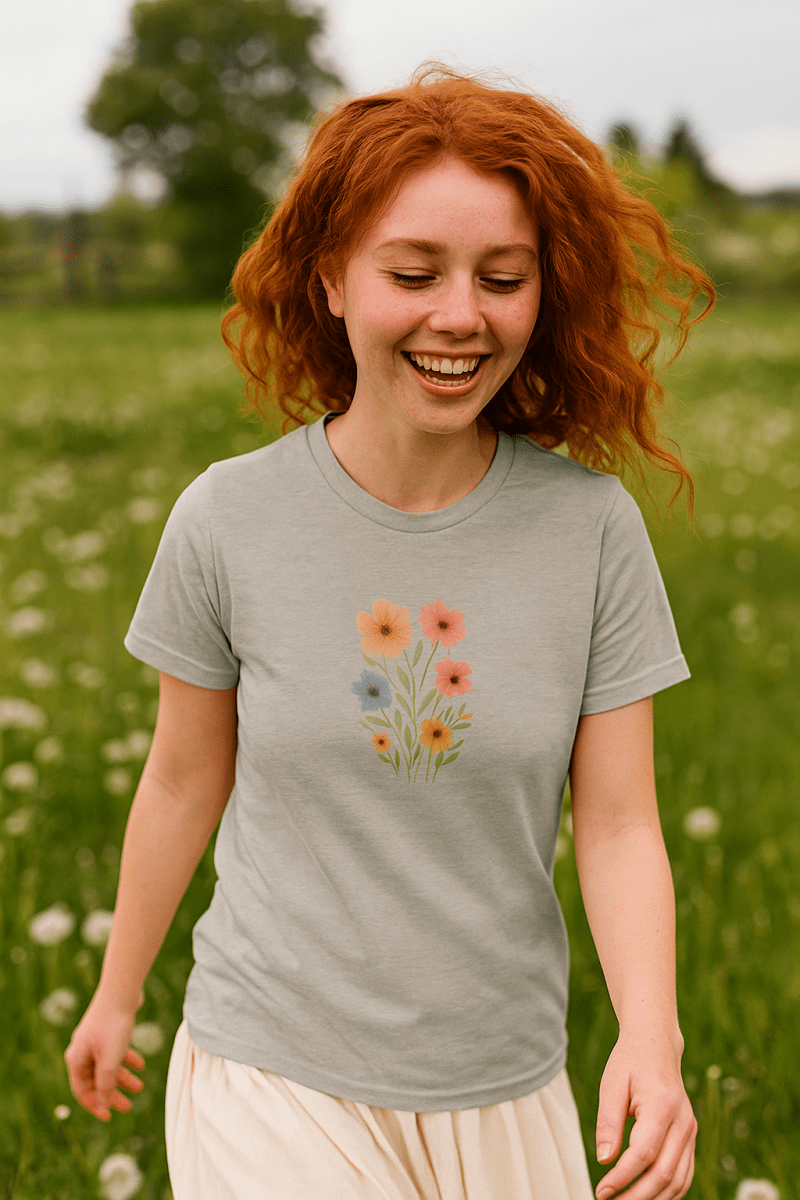 Watercolor Wildflowers t-shirt - by Honestly Aesthetic - product_tags